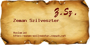 Zeman Szilveszter névjegykártya